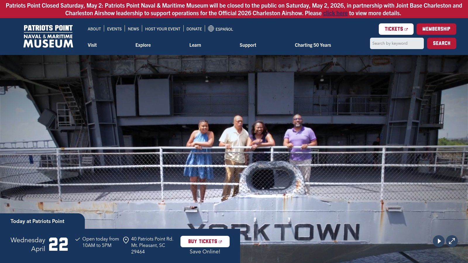 Fort Sumter National Monument Tour