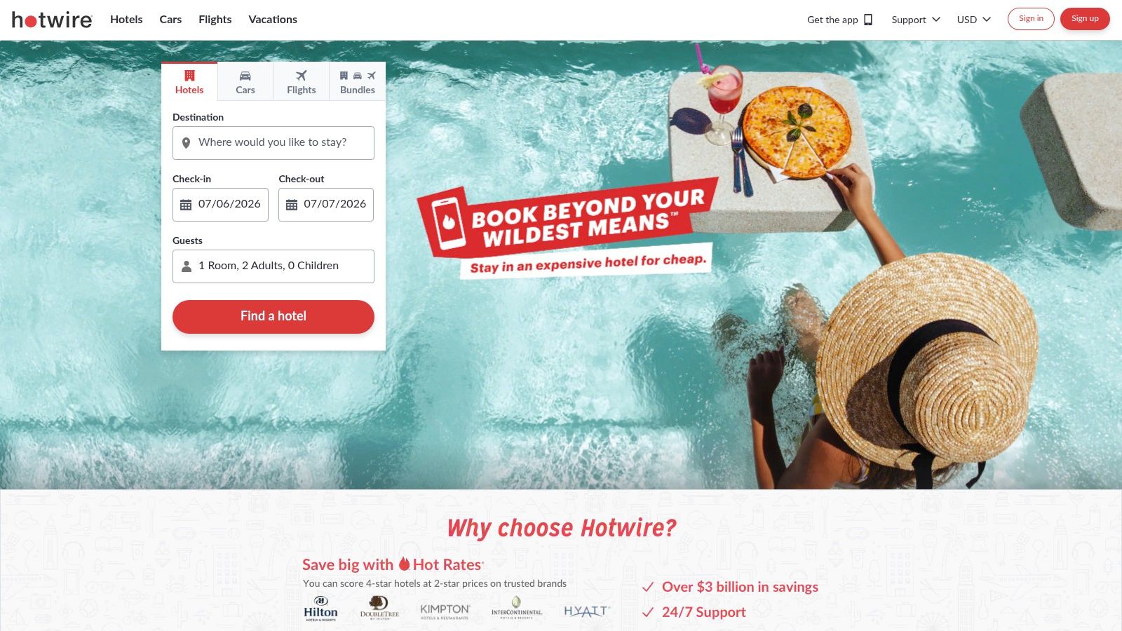 Hotwire (Hot Rate deals)